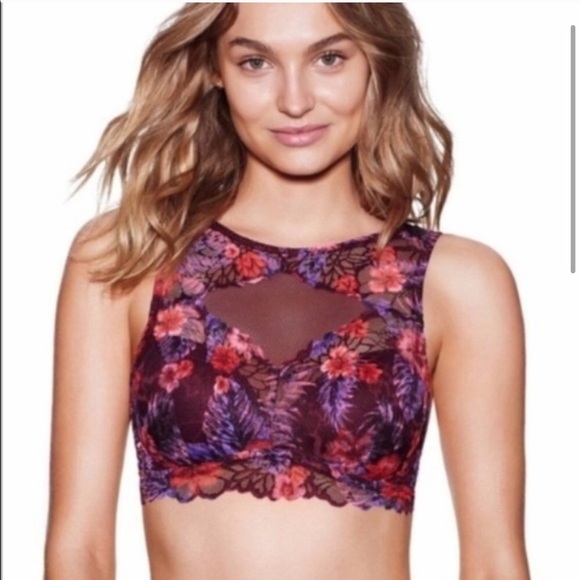 NWOT! VS PINK High neck mesh keyhole push up bra. Size Medium DD - Picture 2 of 8